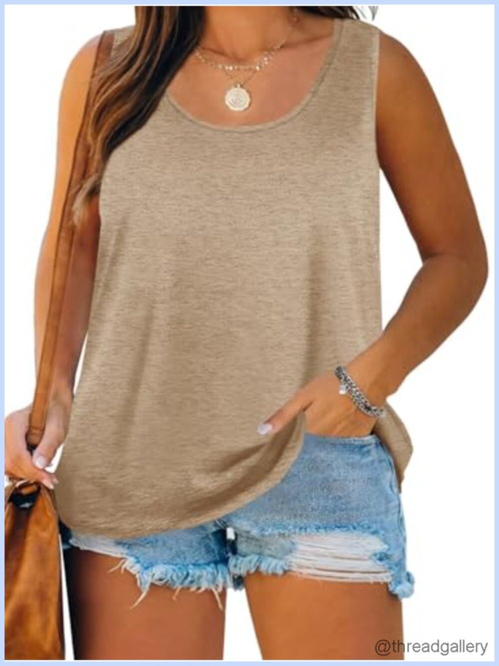 Plus Size Sleeveless Tunic Tank Top Loose Fit Summer Casual Womens